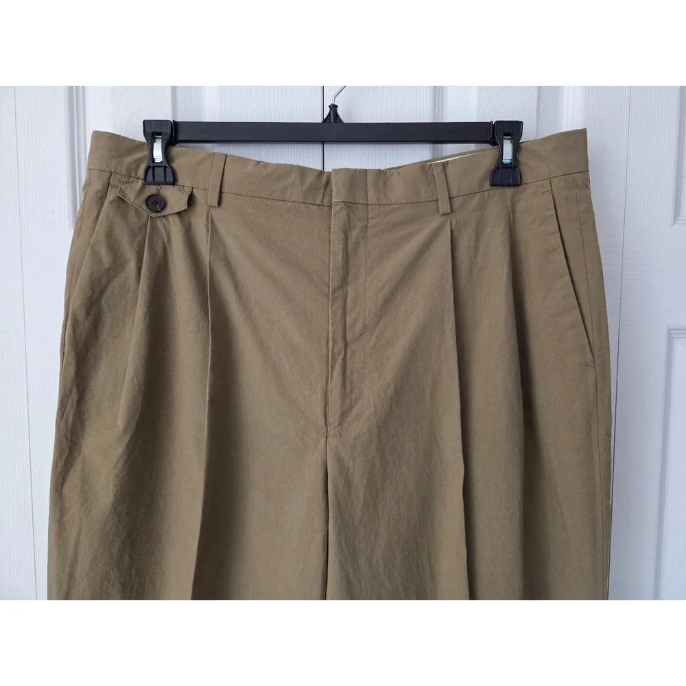 J. Crew‎ Relaxed Fit Suit Pant in Cotton Poplin 36 x 32 Khaki NWT $198 CF204
